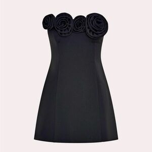 PEPPER MAYO Patsie Strapless Mini Dress in Black